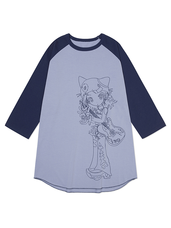 [KIRSH] KIRSH X SUNONEBIRD GRAPHIC RAGLAN LONG SLEEVE/追跡付 키르시 X 썬원버드 그래픽 래글런 롱 슬리브 [네이비] - kirsh