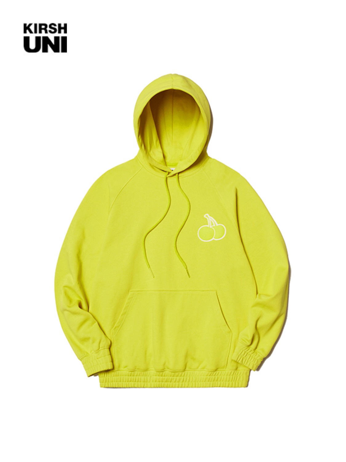 UNI MIDDLE CHERRY BANDING HOODIE [LIME]