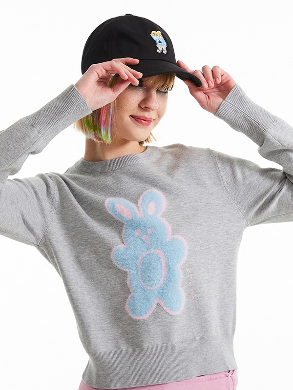 WITTY BUNNY EMBROIDERY CAP [BLACK](2/20 예약발송)