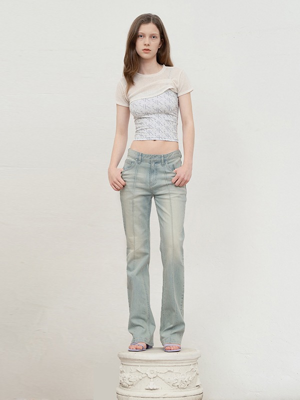 COLLECTION LOW-WAIST SEMI BOOTCUT [ICE]