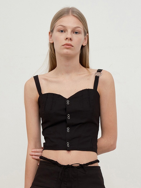 COLLECTION BUTTON BUSTIER [BLACK]