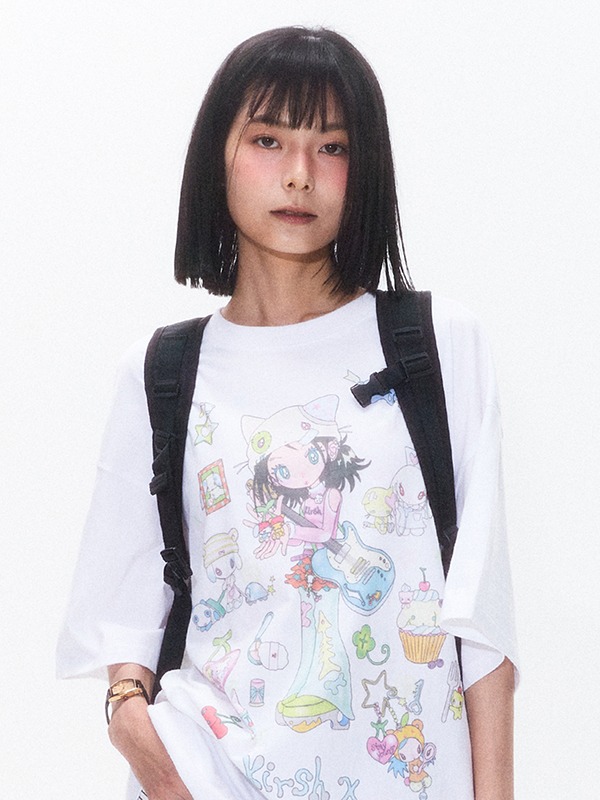 Tシャツ・カットソー [KIRSH]KIRSH X SUNONEBIRD MAIN GRAPHIC BIG OVER SIZE T-SHIRT Designer fashion, Seoul-fully created | W Concept