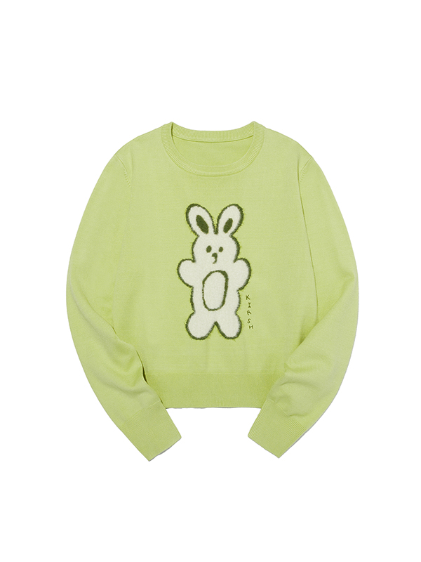 WITTY BUNNY POINT KNIT [LIME]