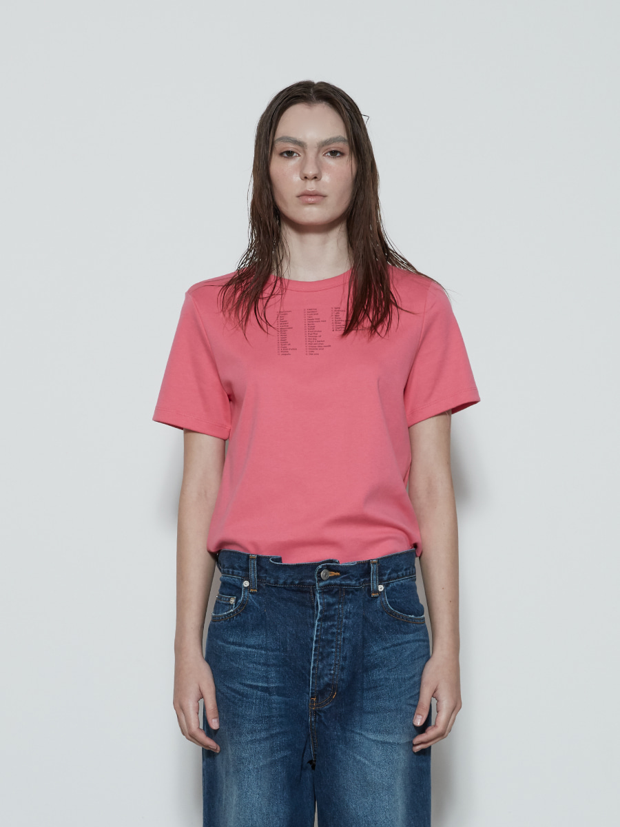 Checklist T-shirt (Pink)