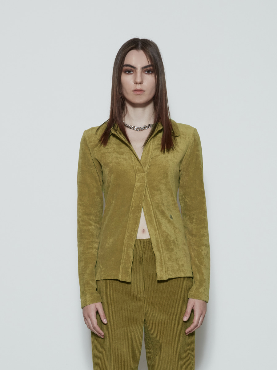 Terry Polo Top (Olive)