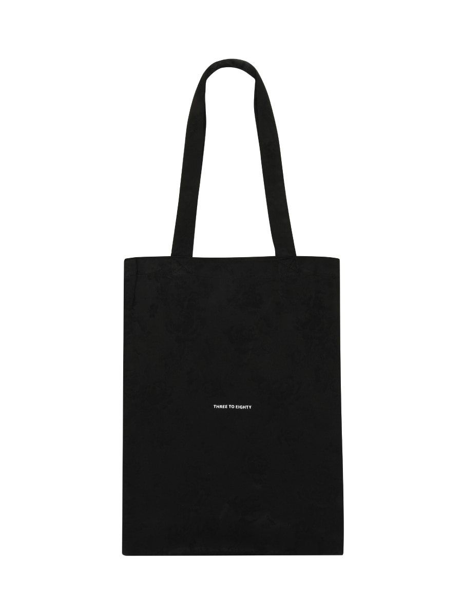 Flower Pattern Eco Bag (Black)