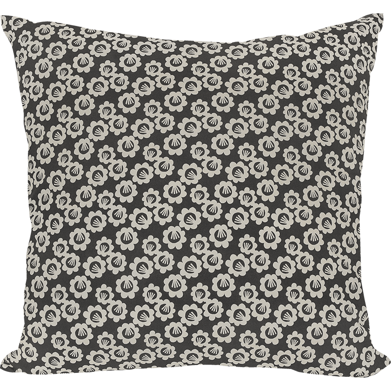 Black Pansy Cushion by Jessica Nielsen 블랙 팬지 쿠션 by 제시카 닐슨