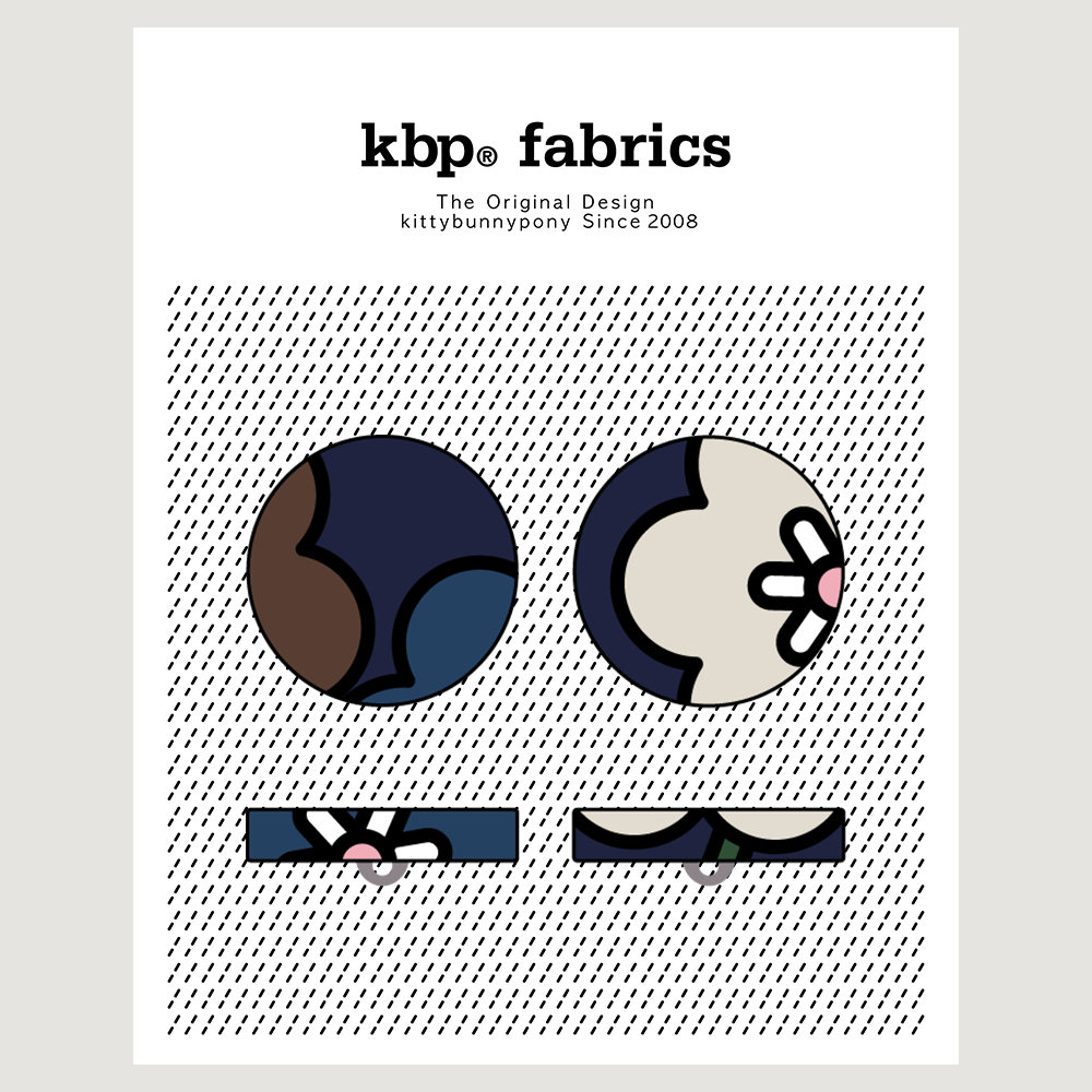 KBP Fabrics Flat Button 27mm패브릭스 플랫 단추