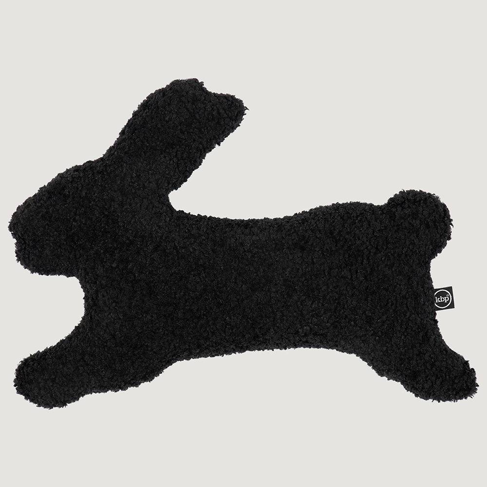 Happy Bunny Black Plush Cushion