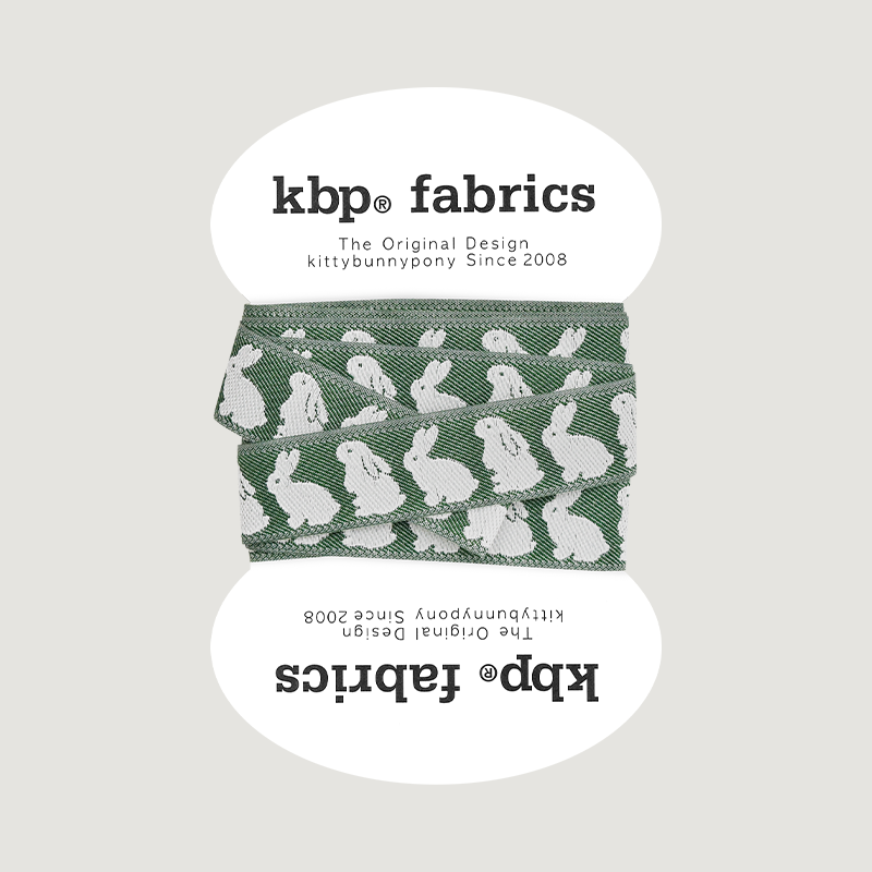 KBP Fabrics Little Green Bunnies Ribbon패브릭스 리틀 그린 버니즈 리본