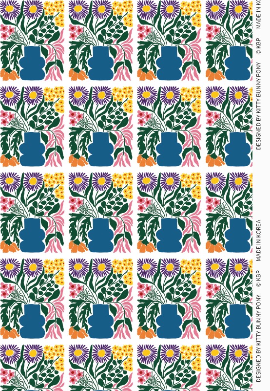 KBP Fabrics Cottage Flower Fabric by Liv Lee 코티지 플라워 원단 by 리브 리