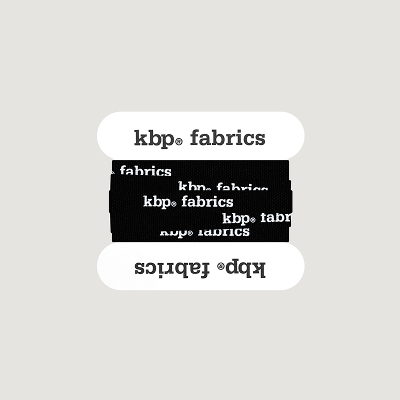 KBP Fabrics Black Logo Ribbon 패브릭스 블랙 로고 리본