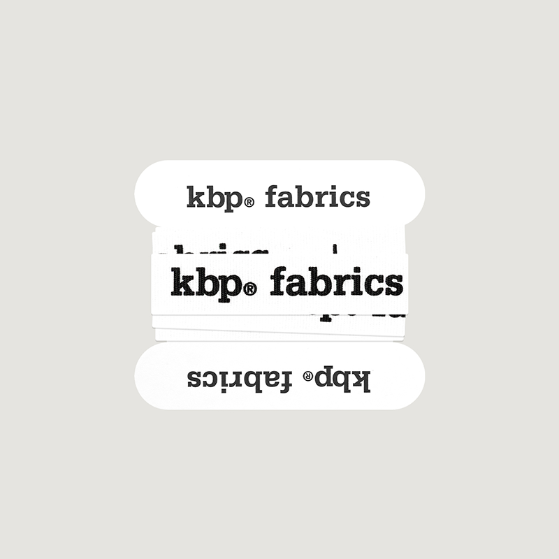 KBP Fabrics White Logo Ribbon 패브릭스 화이트 로고 리본