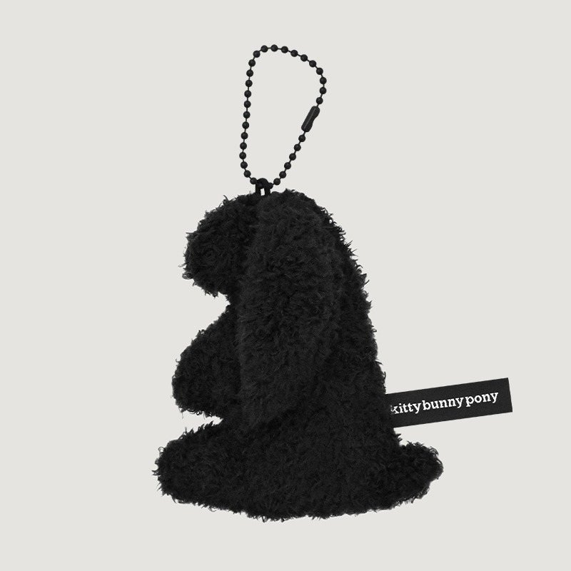 Little Black Bunny Plush Key Ring 리틀 블랙 버니 플러시 키링