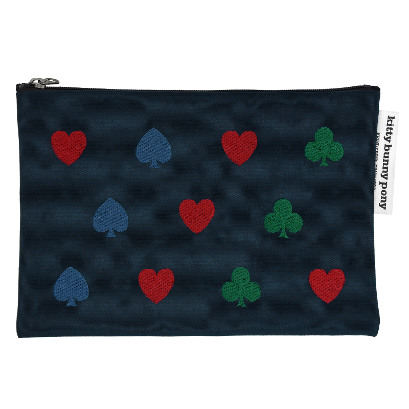 Alice Navy Embroidery Pouch 앨리스 네이비 자수 파우치