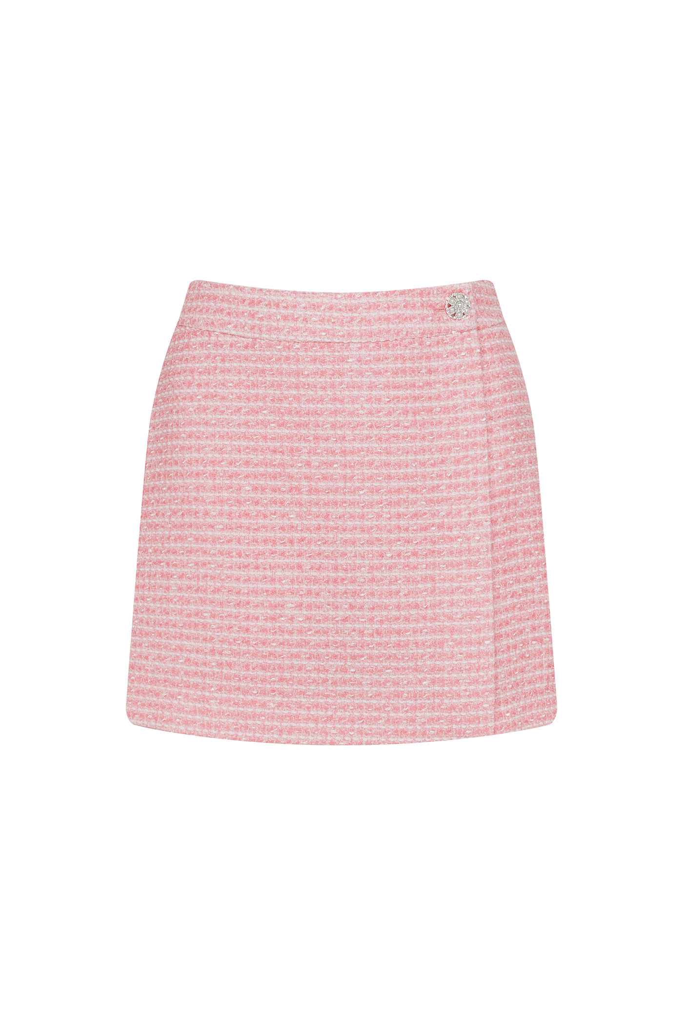 Lap Tweed Short Pants-Pink