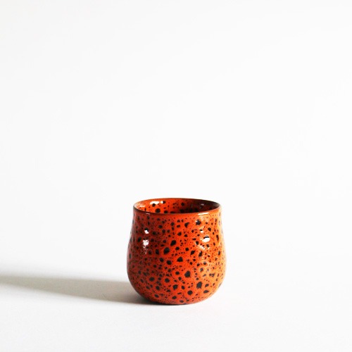 mini cup - orange leopard