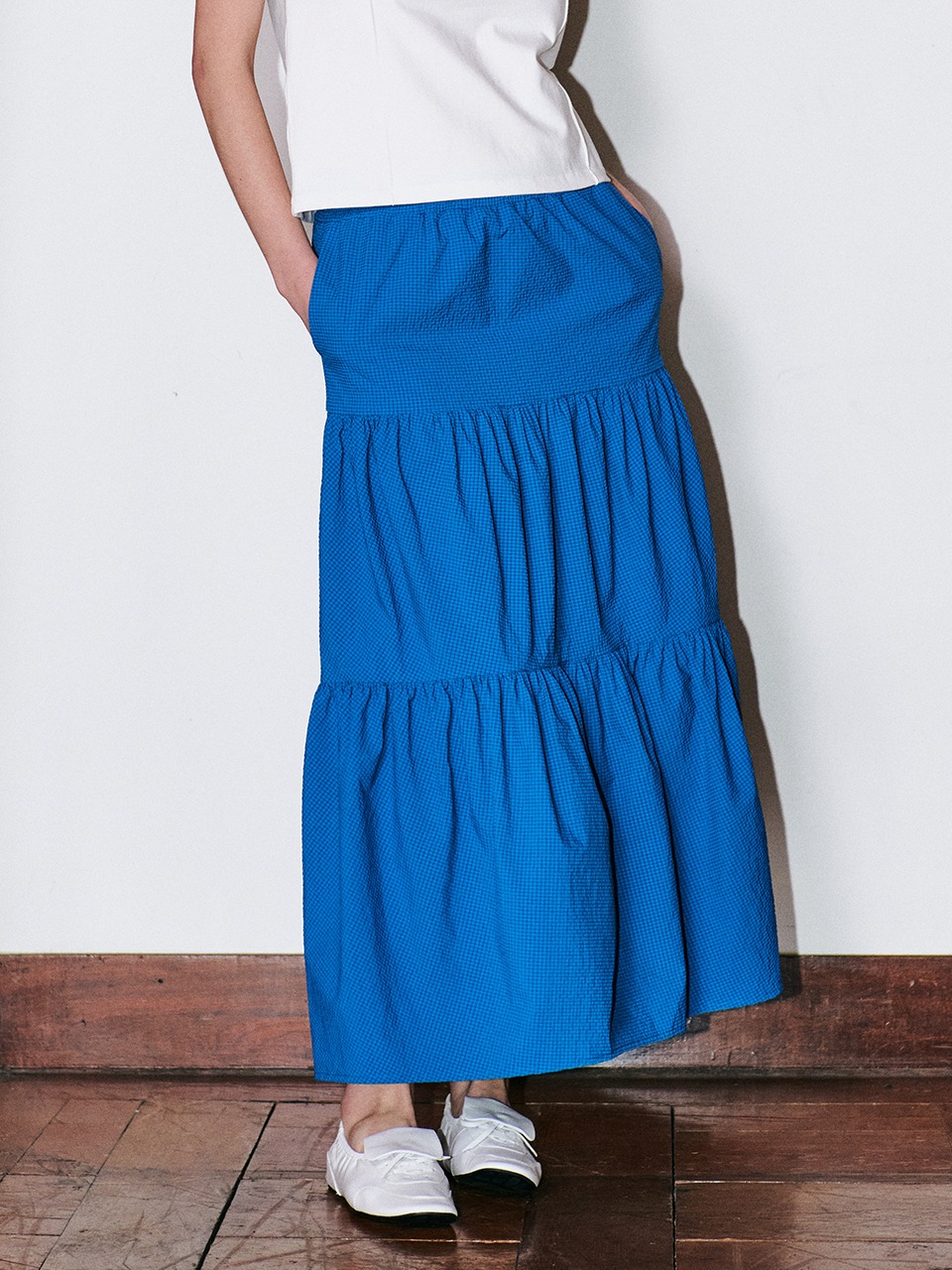 Cancan Long Skirt Blue