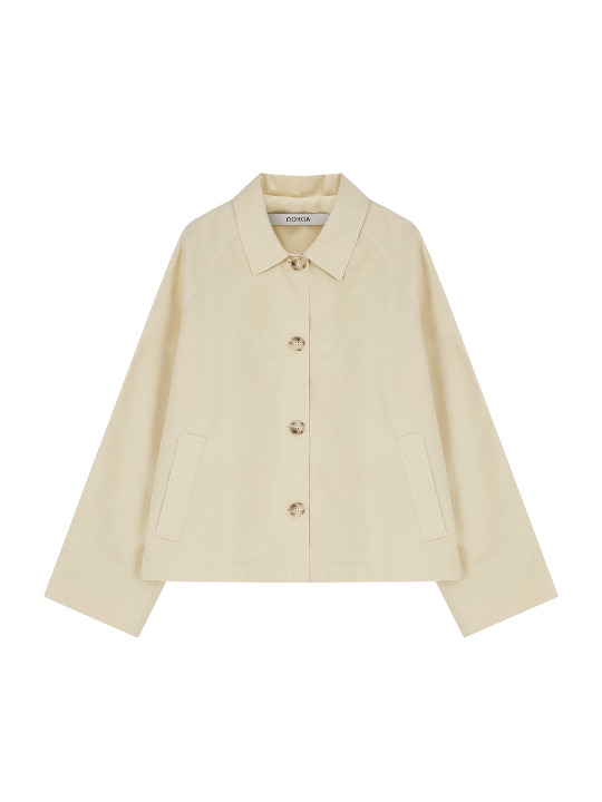 [Exclusive] Cropped Trench Coat Ivory