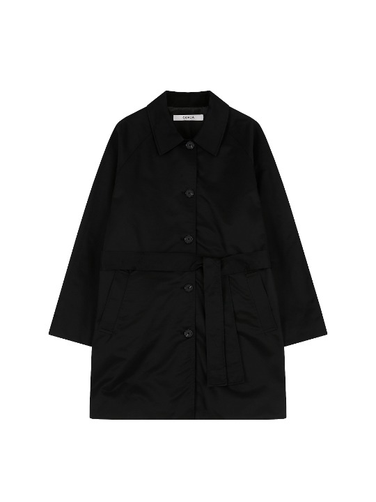 [Exclusive] Nylon Half Coat Black