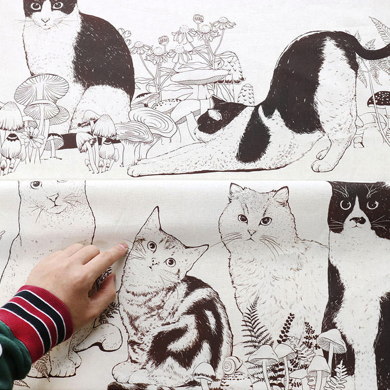패턴시리즈 - 나른한 고양이들 (145X90cm)