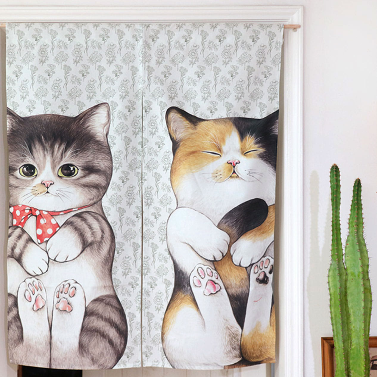 Mini curtain - TWO CATS Vol.3 (84✕98cm)