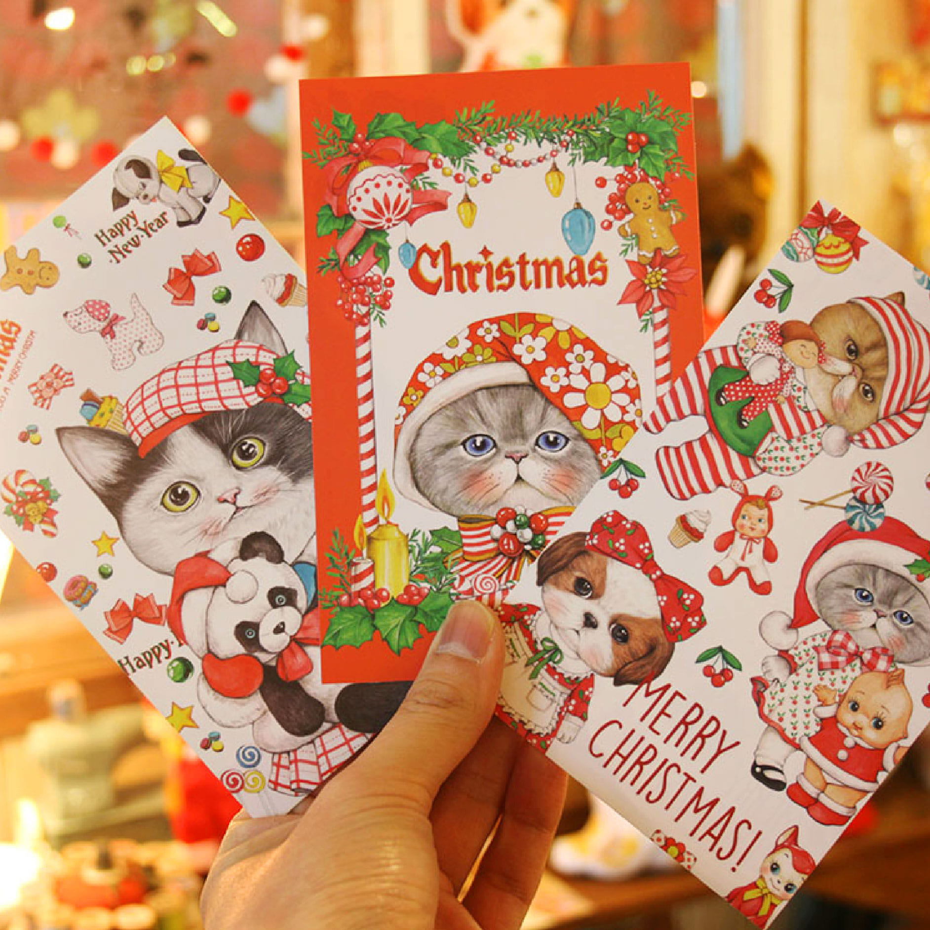 クリスマス イラスト ポストカード　5種セット