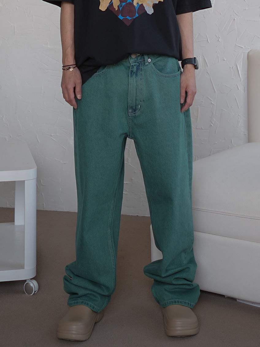 green up dying jeans