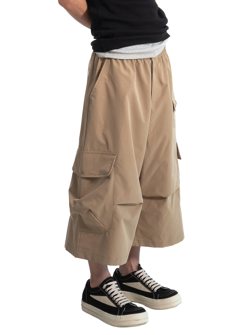 ハーフ・ショートパンツ [COLN] monday nylon wide bermuda pants (3c) ハーフパンツ ワイド COLN(コルン) ハーフ・ショートパンツ