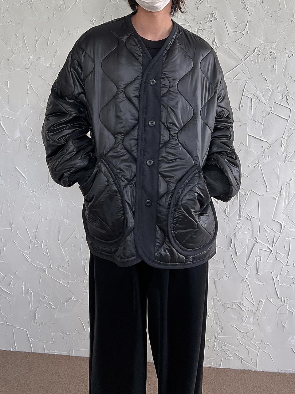 plot quilted jacket (2color)