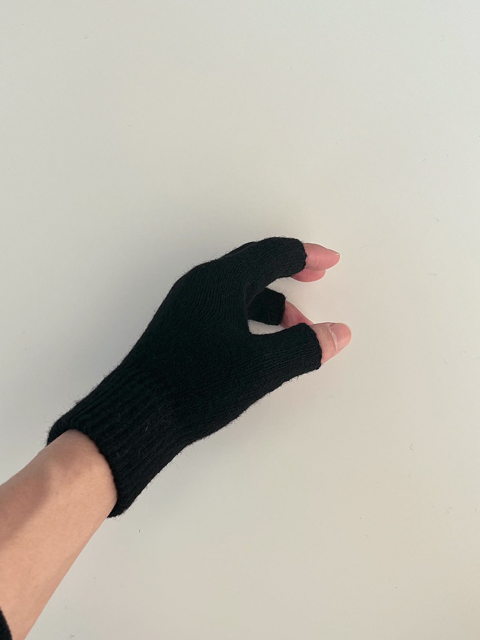 ay fingerless wool gloves (4color)