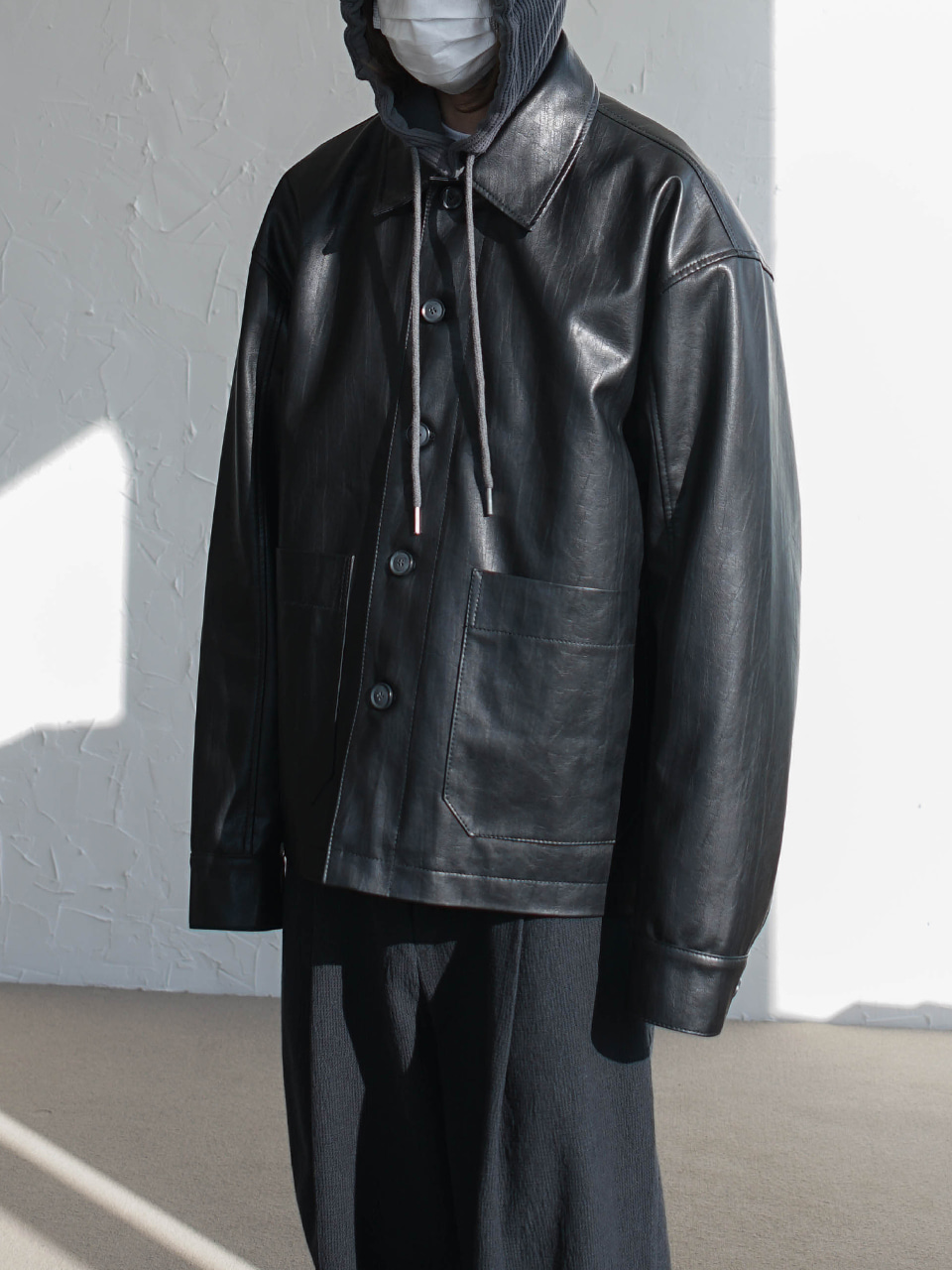 viber leather jacket (2color)