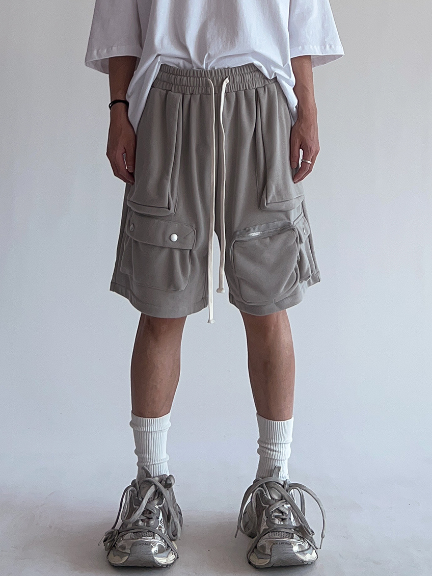 calm multi pocket shorts (2color)