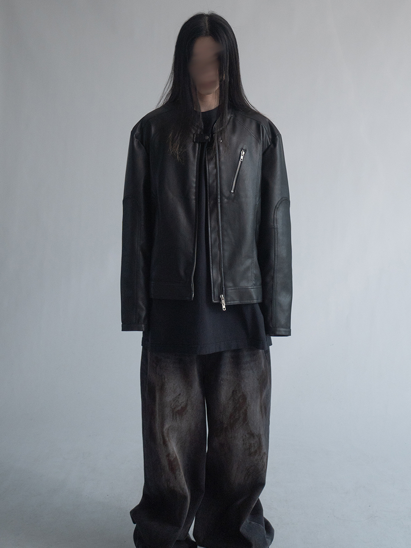 gone leather jacket (2color)