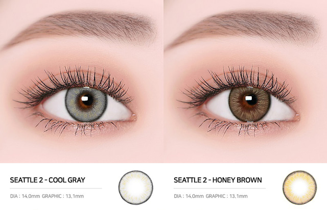 I-DOL LENS SEATTLE 2 Honey Brown (Yearly/2p) Colored Contact Lense Soft  Daily Wear - Kosmeshop