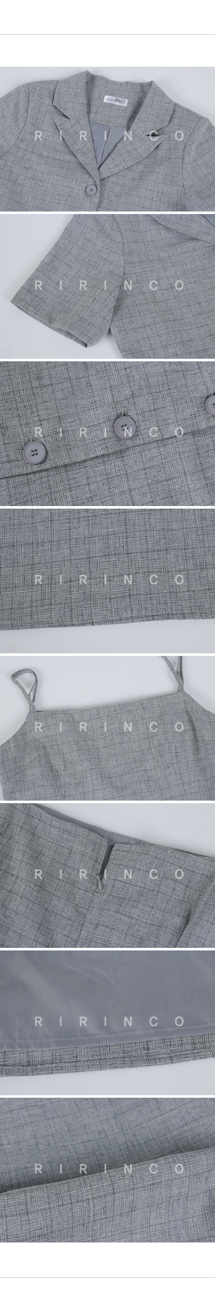 RIRINCO チェッククロップドジャケット＆ワンピースセット