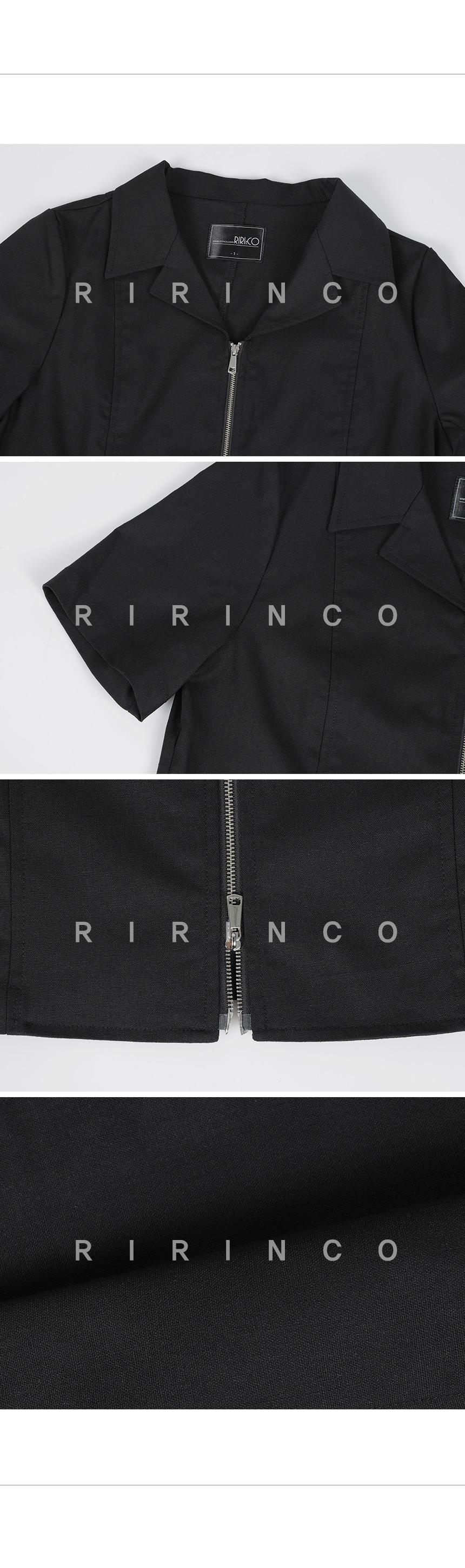 RIRINCO リネン2WAYジップアップジャケット