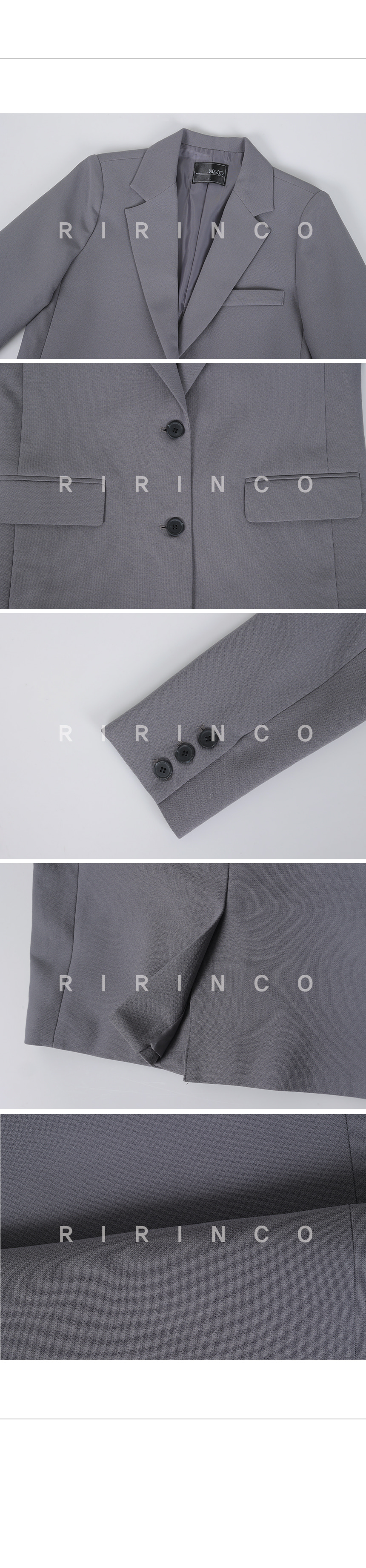 RIRINCO シングルブレストテーラードジャケット