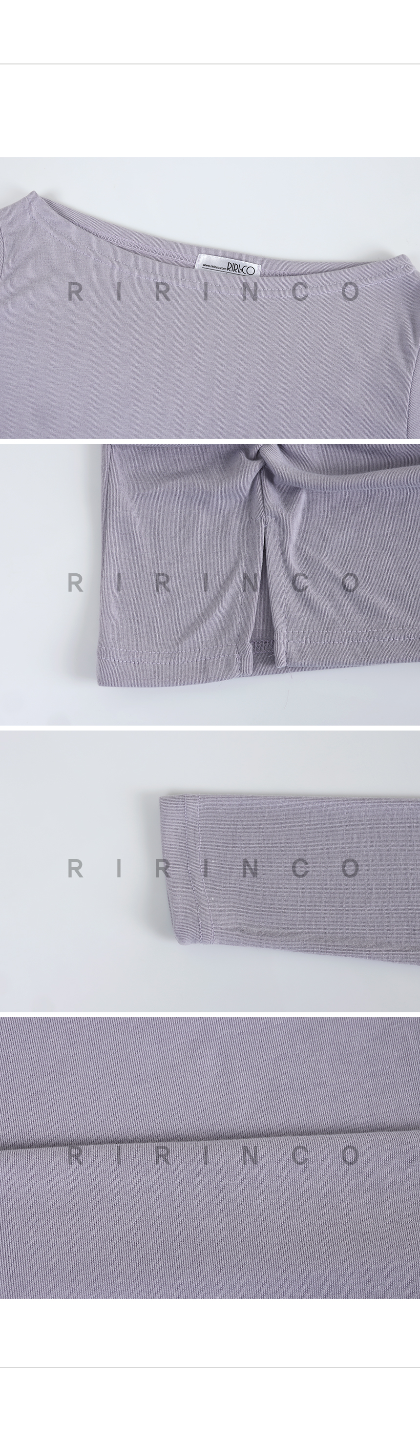 RIRINCO ボートネックシャーリングTシャツ