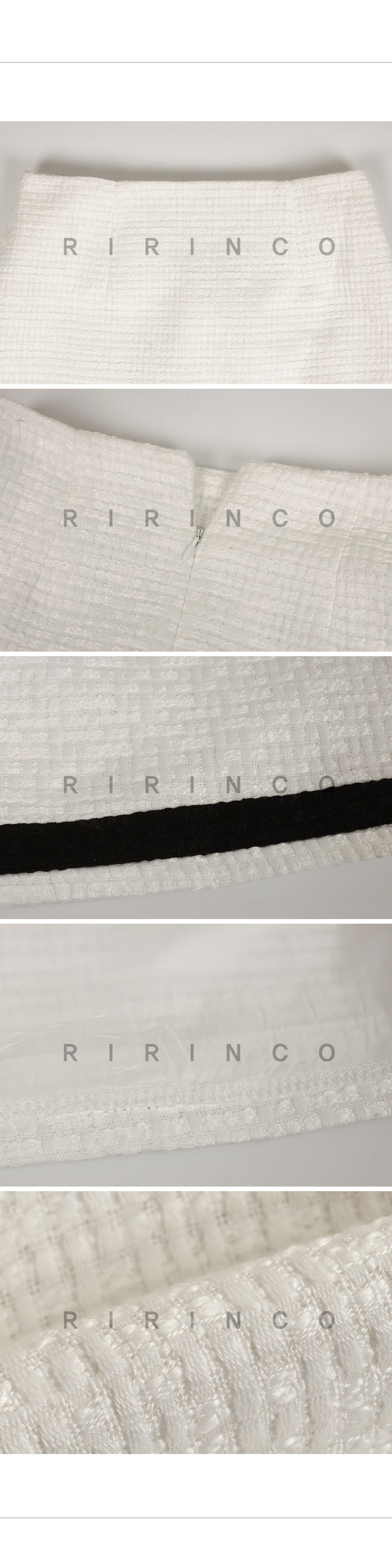 RIRINCO ツーピースツイード配色ミニスカート