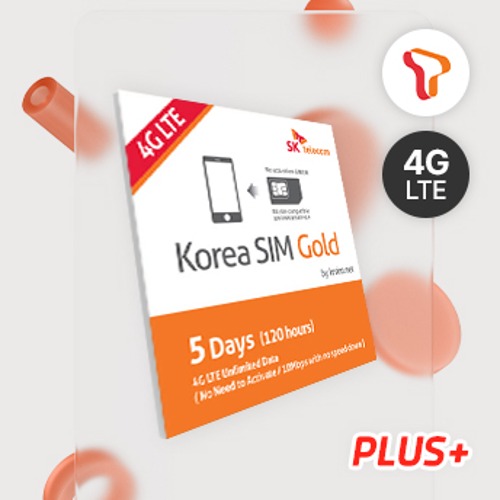 [Korea USIM Gold Plus] 4G LTEデータ無制限、010 電話番号、音声/テキストメッセージ発信可能(空港送迎/外国人パスポート必須)