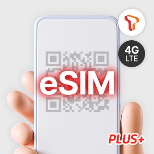 [Korea eSIM Red Plus] 4G LTEデータ無制限、010電話番号、音声/テキストメッセージ発信可能(空港送迎/外国人パスポート必須)