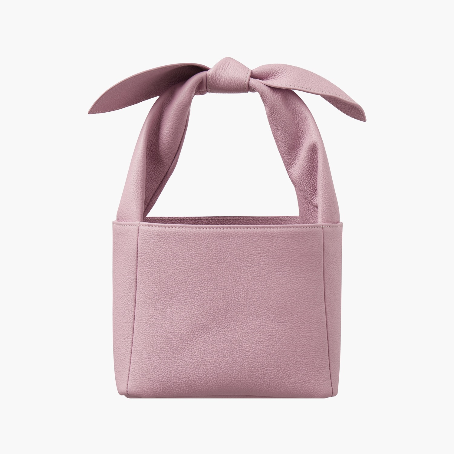 KNOTTED HANDLE LEATHER BAG, PINK