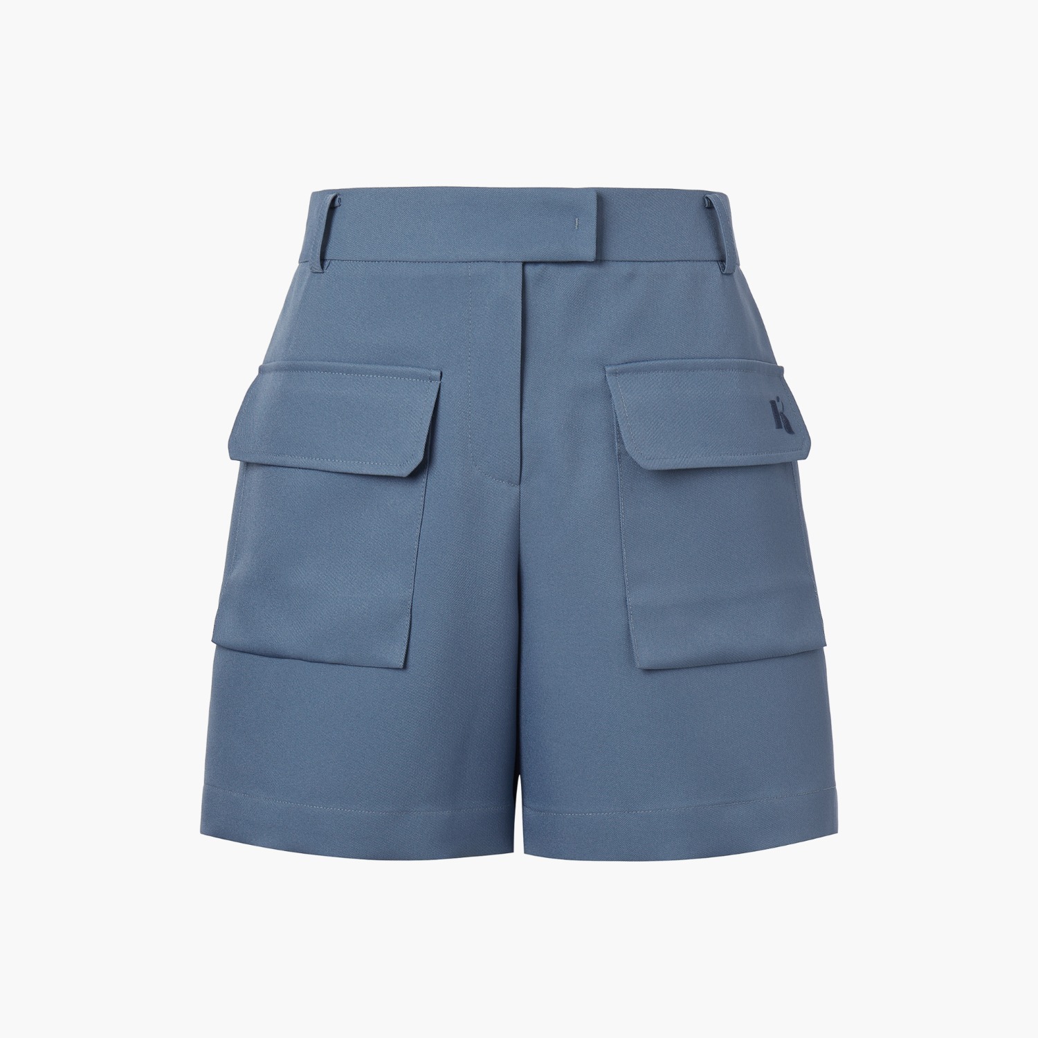 [Re-Stocked] FRONT POCKET BANDED SHORTS, BLUE