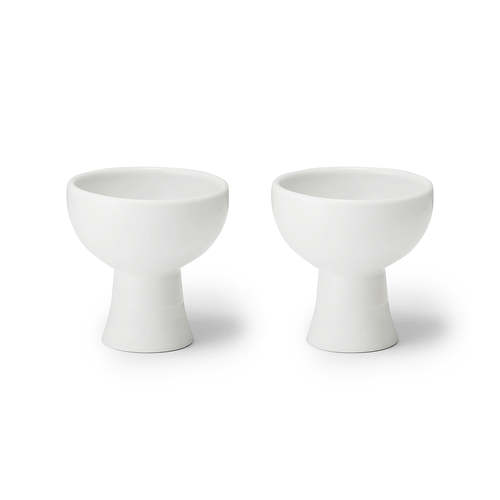 Wolbaek White Bell Cup Set For 2
