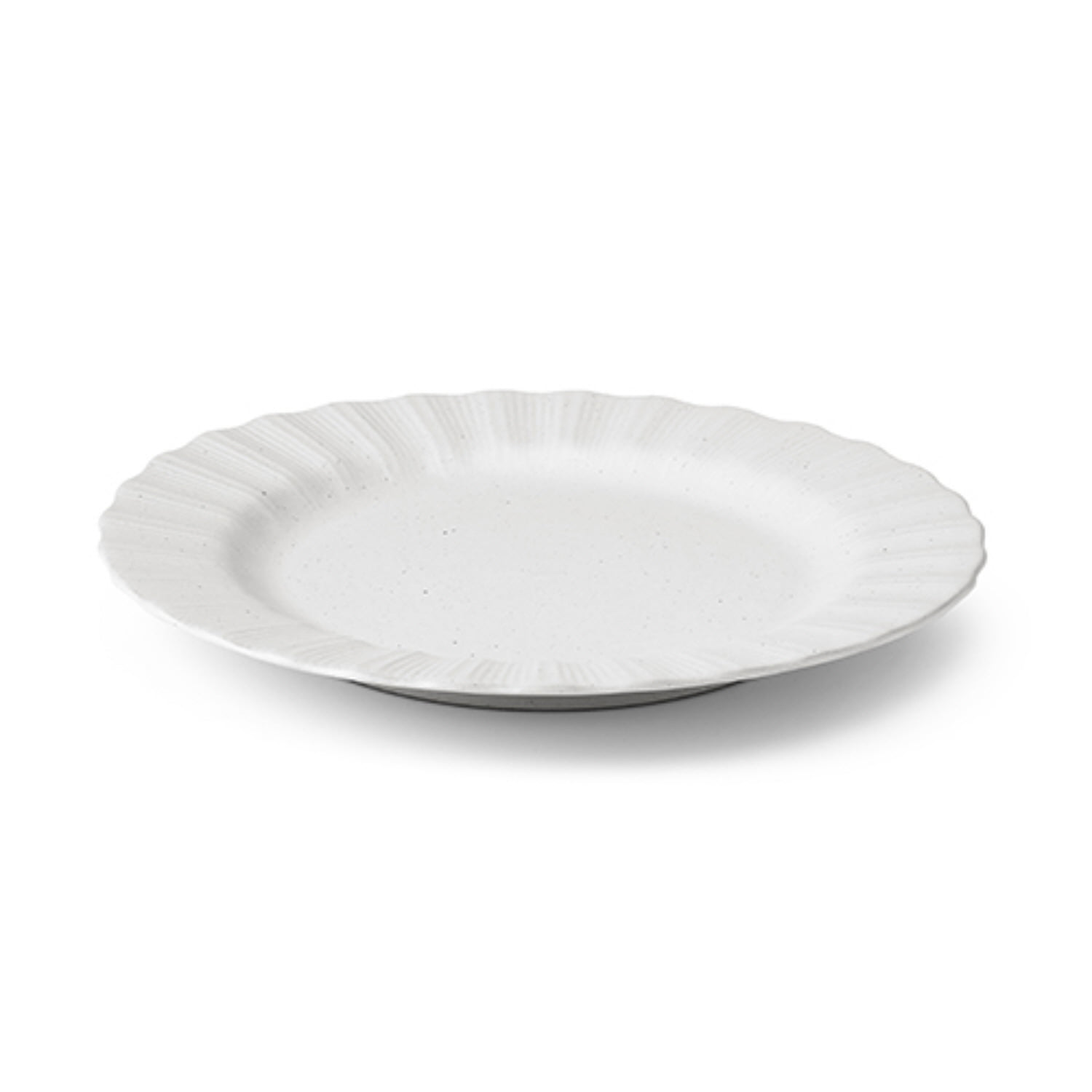 Seashell Series White Round Plate 23