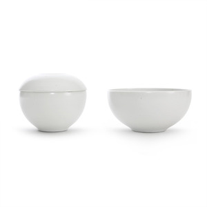 Modern rice bowl and soup bowl set