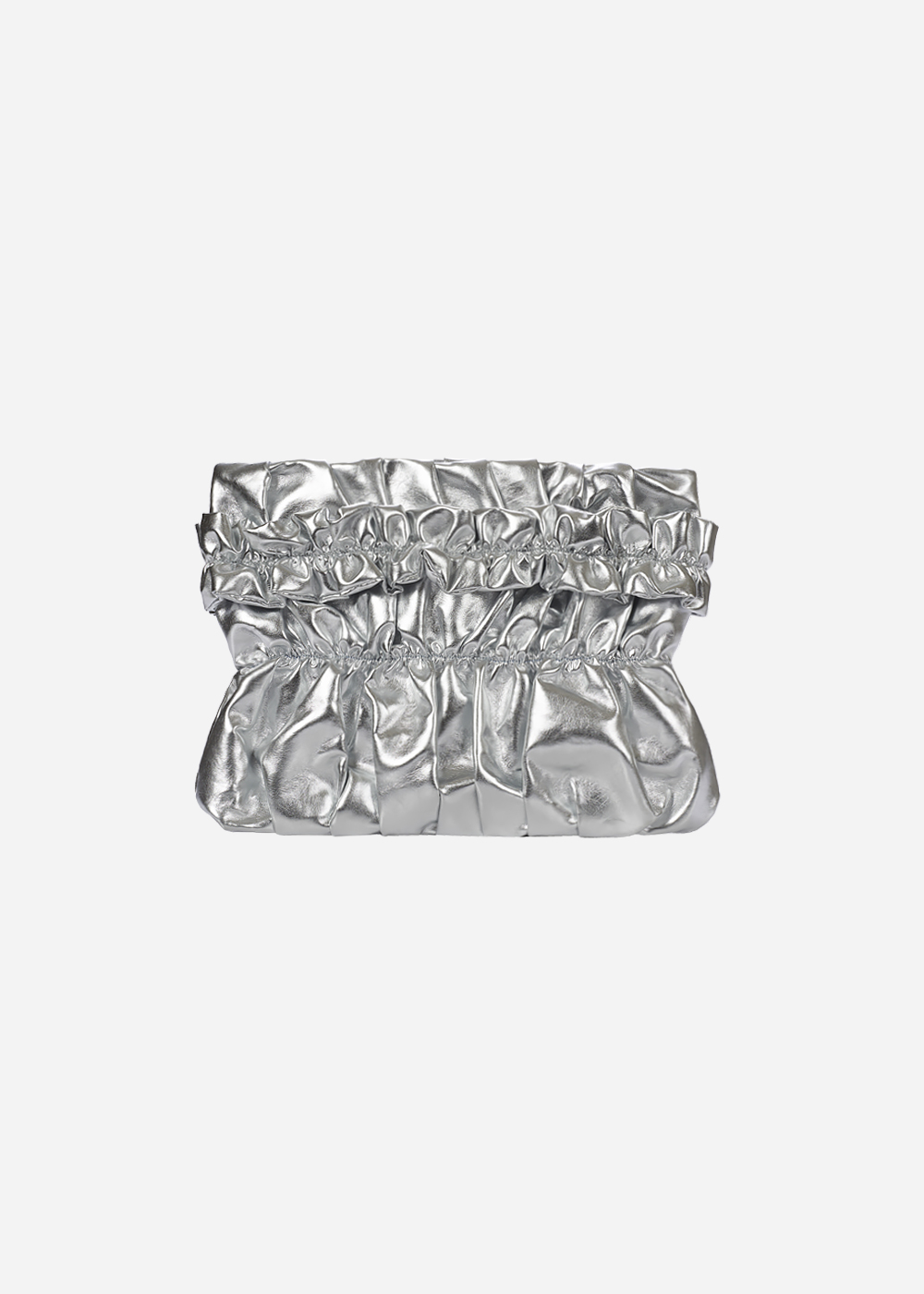Tate Ruched Bag Silver Small