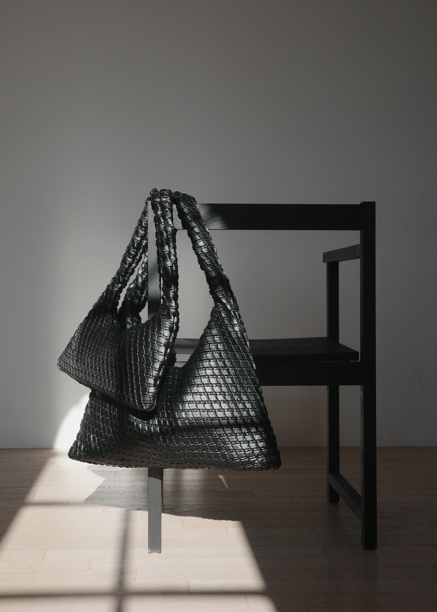 Textured Hobo Bag Black - KWANI