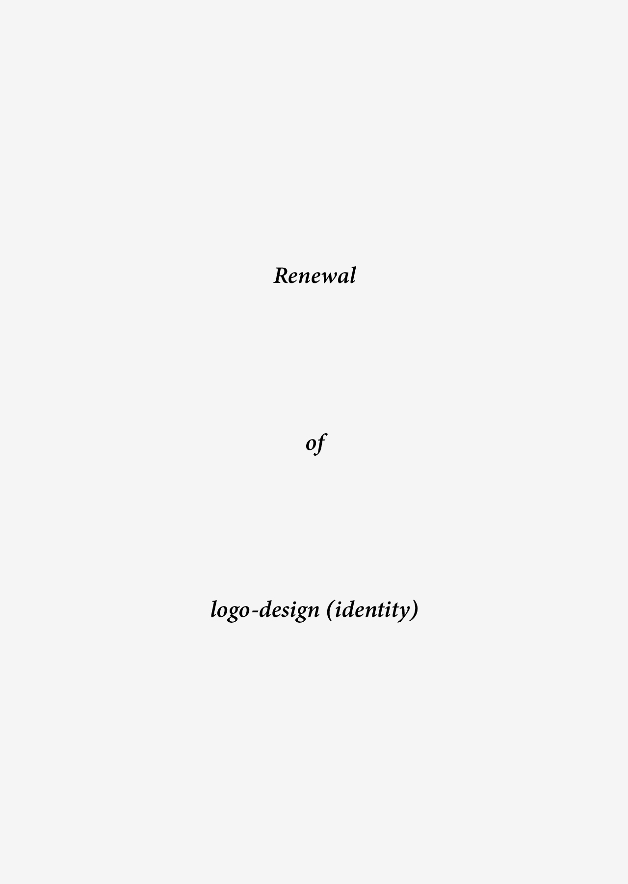 Renewal of logo-design (identity)